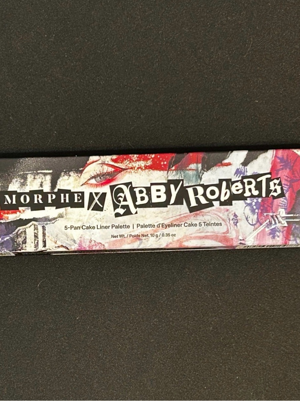 Morphe x Abby Roberts Eyeliner Cake Palette – Black, Pink, Blue, Red.